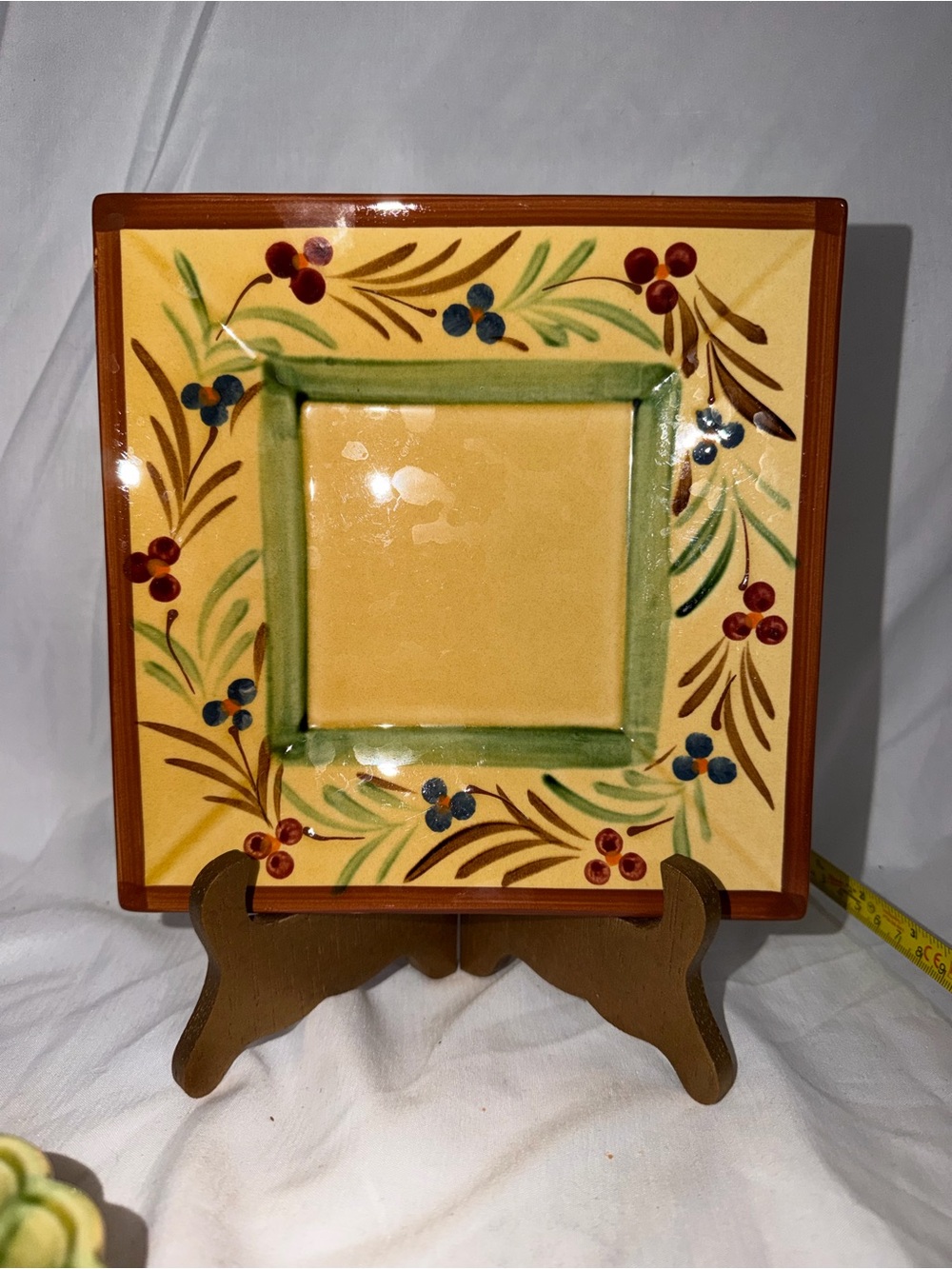 Faience Provençale du Poët-Laval France Hand-Painted 2-Piece Ceramic Set - Picture 2 of 10